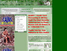 Tablet Screenshot of cainsoutdoor.com